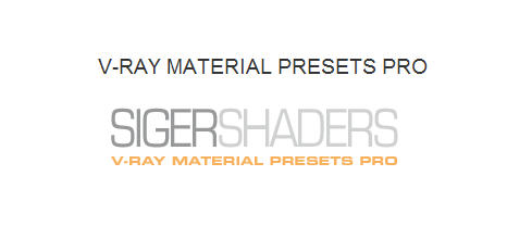 Sigershaders V-ray Material Presets Pro For 3ds Ma kleinanzeigen brothe
